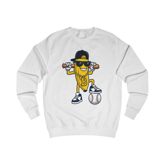 Cool Baseball Banana Unisex Sweatshirt, Fun Gift for Sports Lovers, Perfect for Casual Days, Birthday or Sports Events