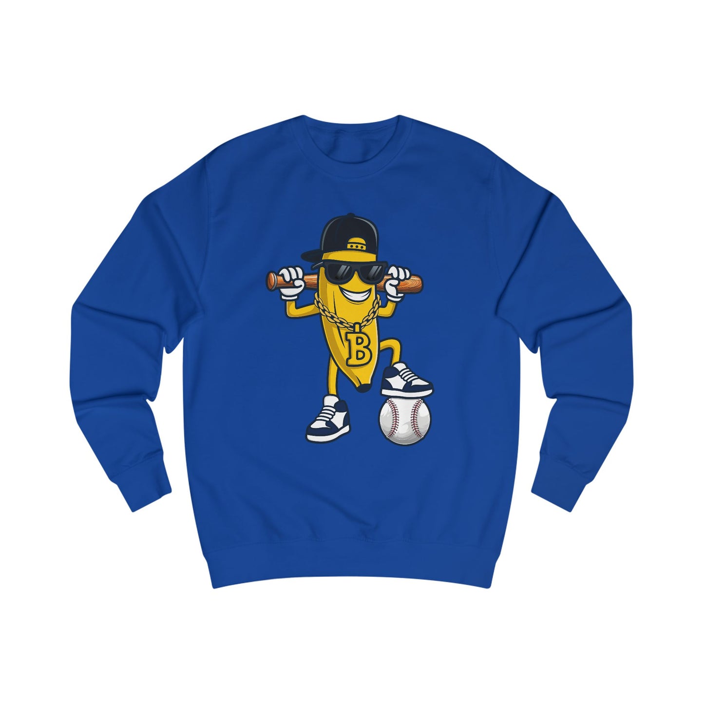 Cool Baseball Banana Unisex Sweatshirt, Fun Gift for Sports Lovers, Perfect for Casual Days, Birthday or Sports Events